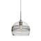 Besa Lighting Spirit 10 Cord Pendant, Clear/Smoke, Bronze, 1x60W Incandescent 1JT-SPIR10SC-BR - alternate 1